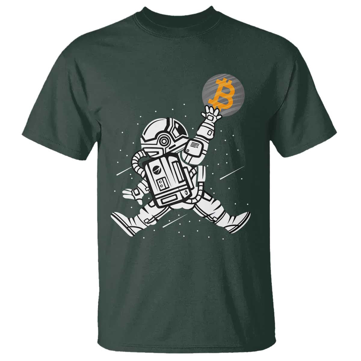 Funny Crypto Investing T Shirt Bitcoin HODL BTC Astronaut Trader