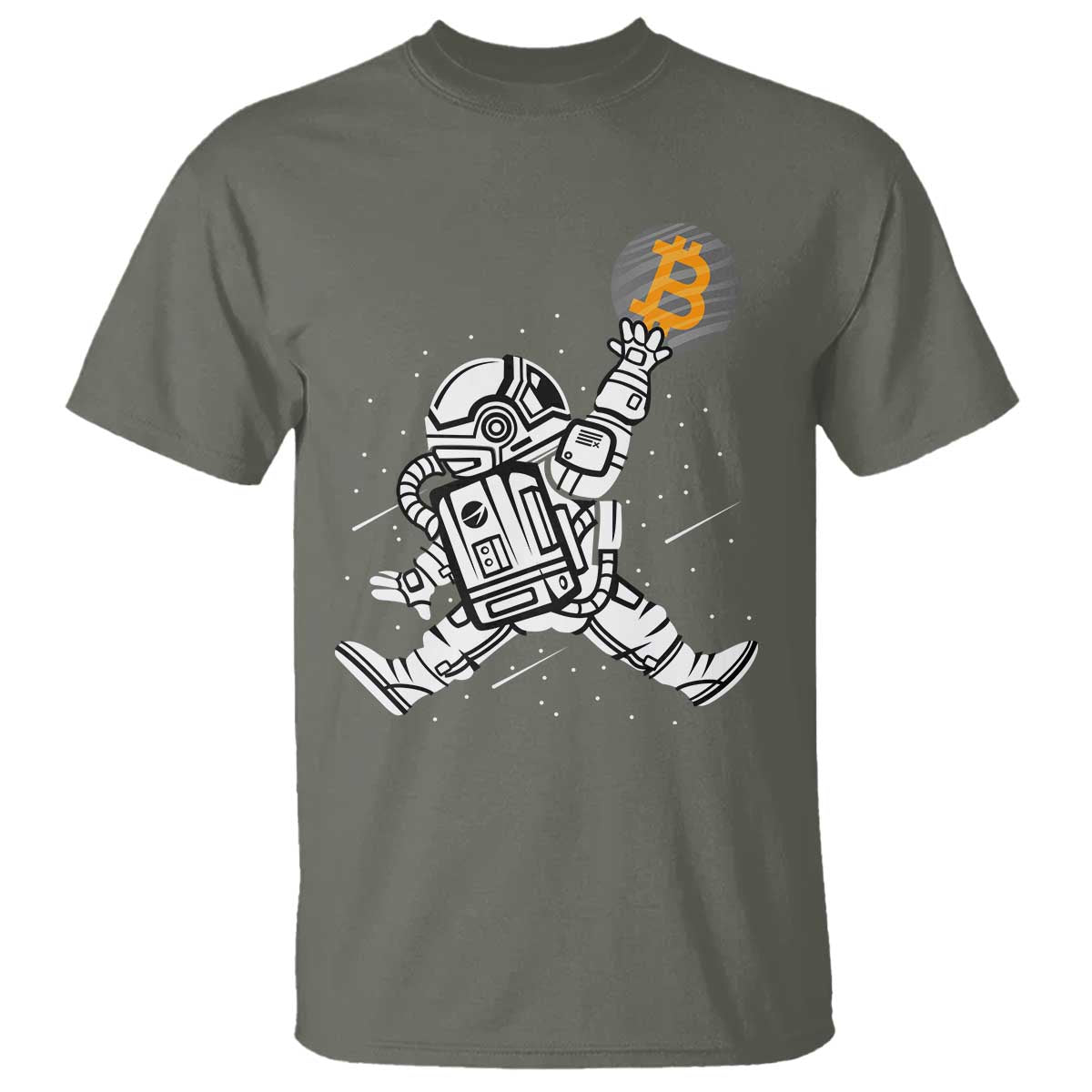 Funny Crypto Investing T Shirt Bitcoin HODL BTC Astronaut Trader