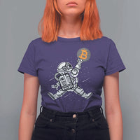 Funny Crypto Investing T Shirt For Women Bitcoin HODL BTC Astronaut Trader
