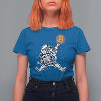 Funny Crypto Investing T Shirt For Women Bitcoin HODL BTC Astronaut Trader
