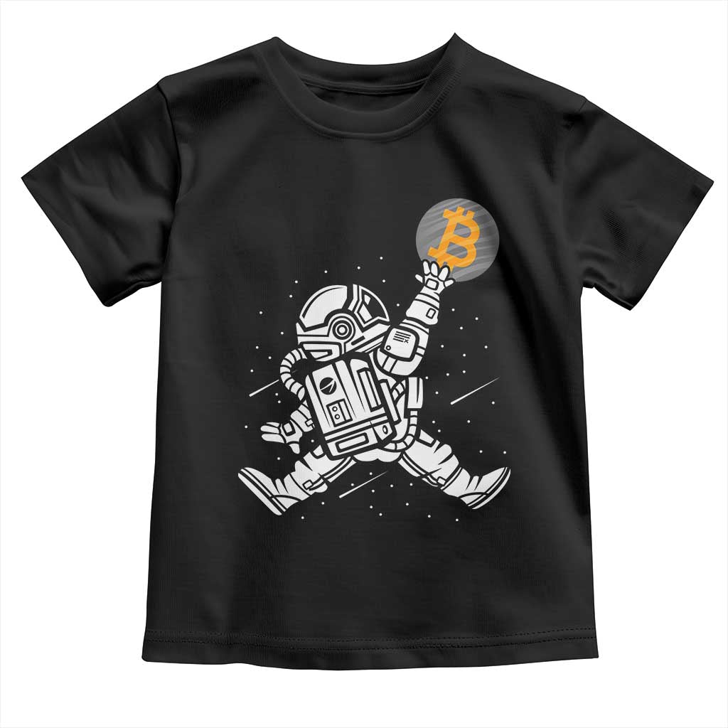 Funny Crypto Investing Toddler T Shirt Bitcoin HODL BTC Astronaut Trader