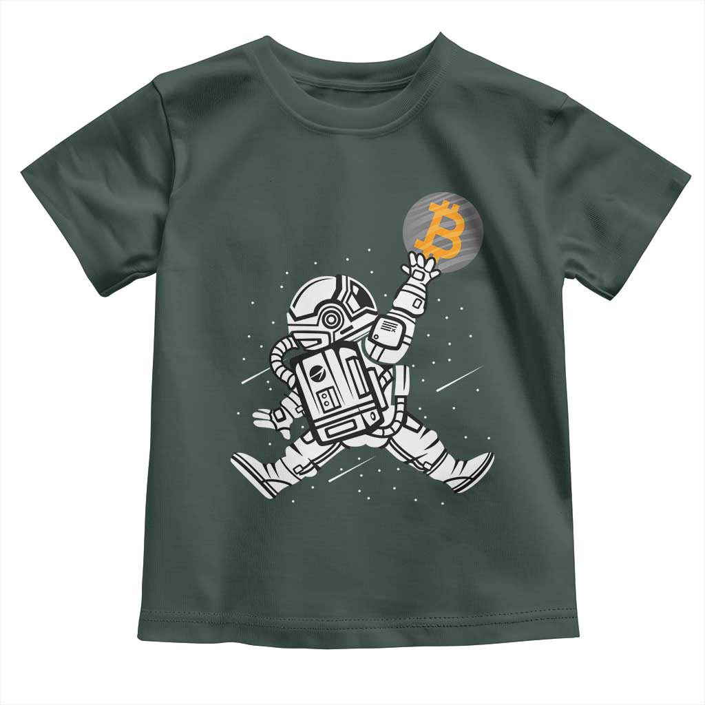 Funny Crypto Investing Toddler T Shirt Bitcoin HODL BTC Astronaut Trader