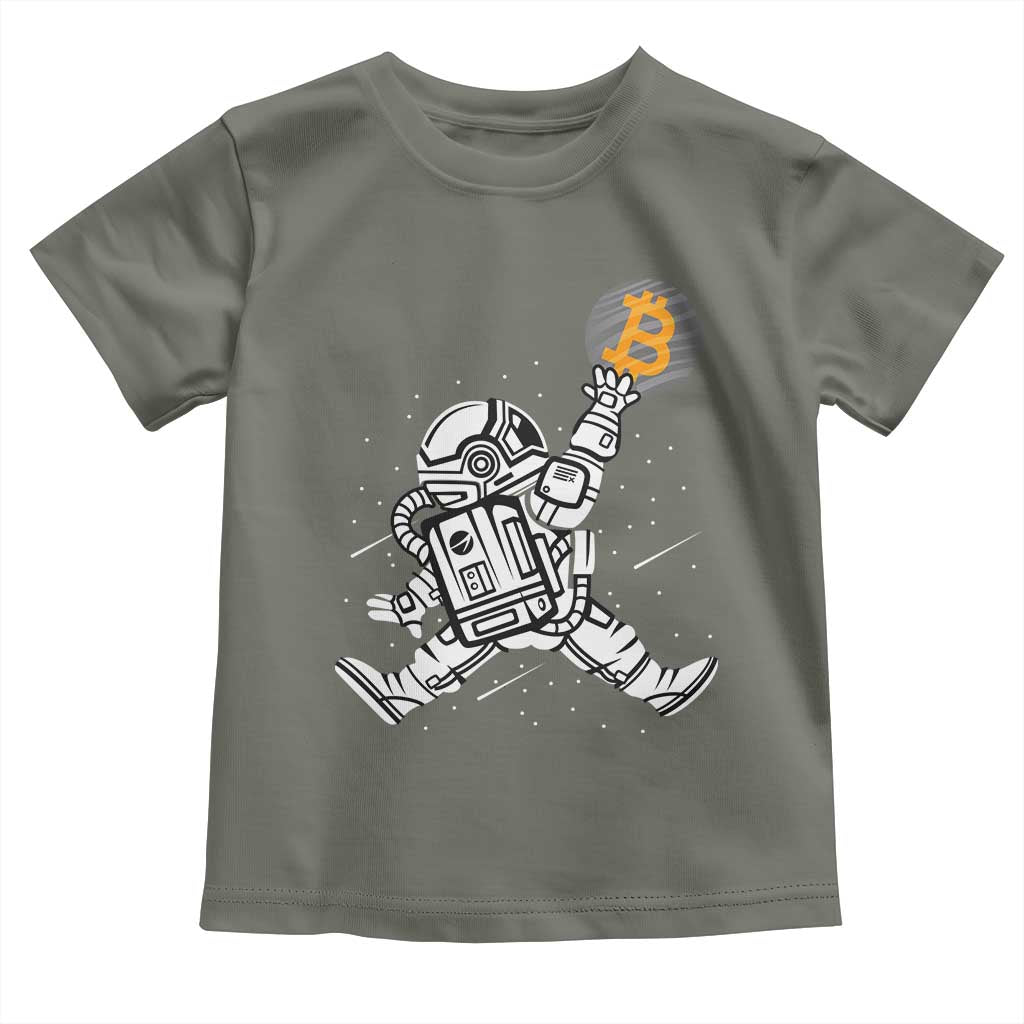 Funny Crypto Investing Toddler T Shirt Bitcoin HODL BTC Astronaut Trader
