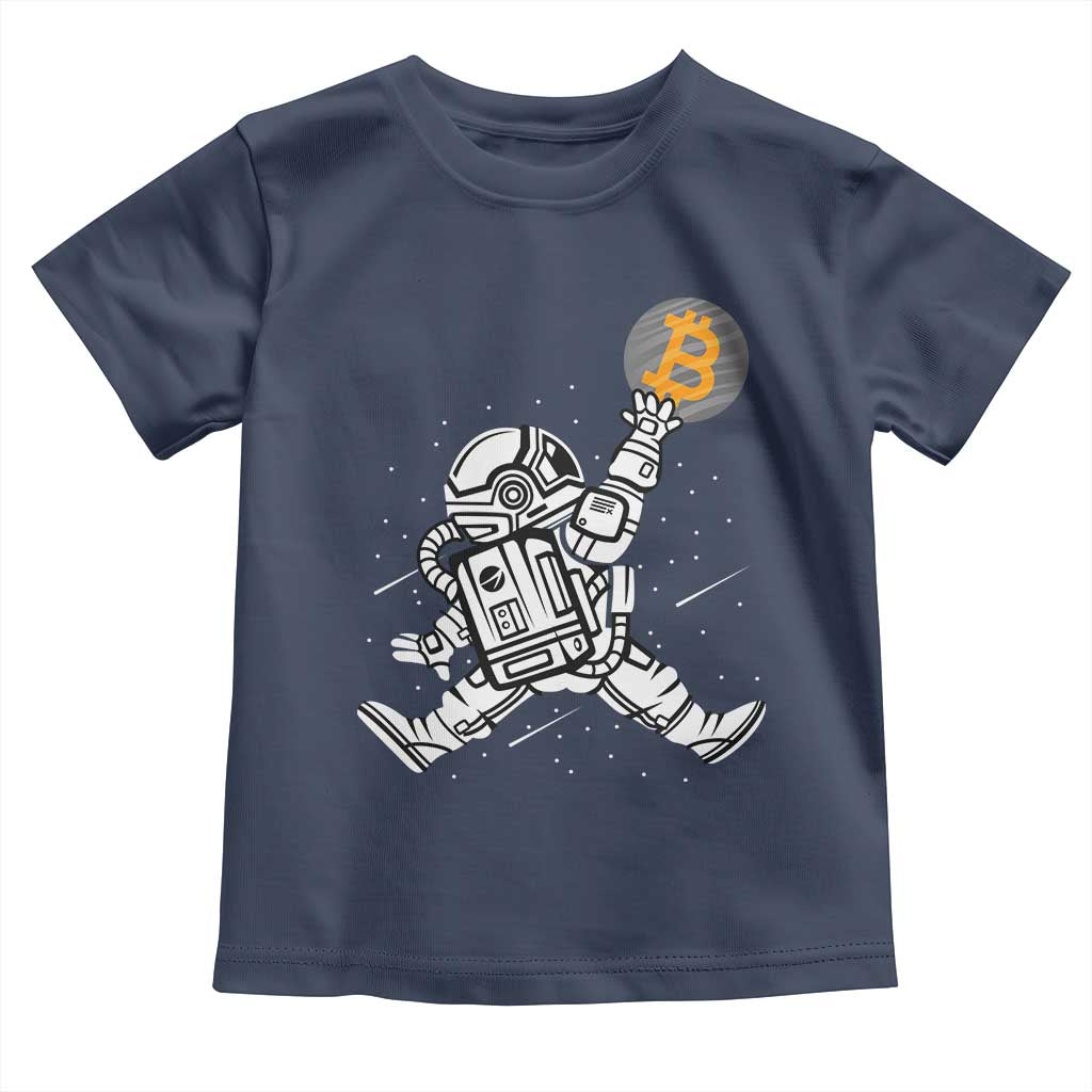 Funny Crypto Investing Toddler T Shirt Bitcoin HODL BTC Astronaut Trader