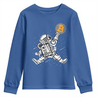 Funny Crypto Investing Youth Sweatshirt Bitcoin HODL BTC Astronaut Trader
