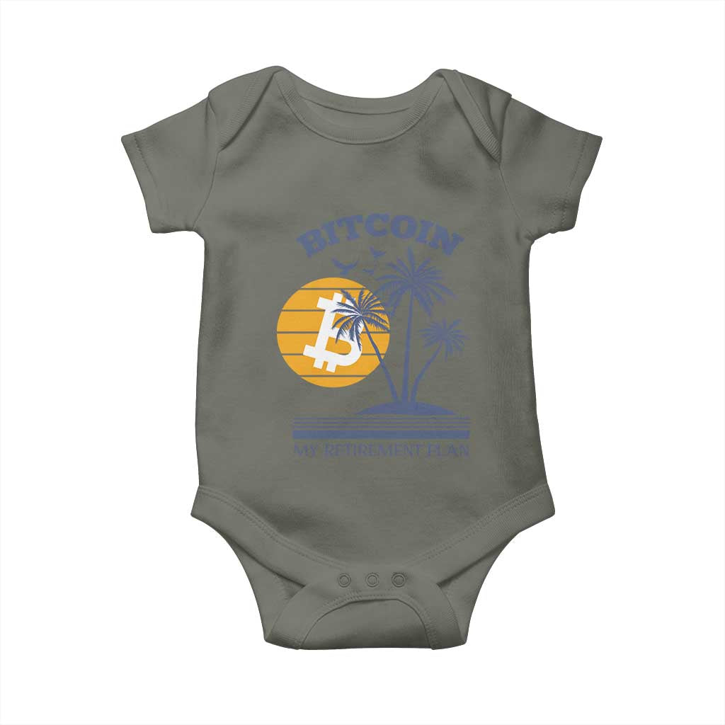 Funny Crypto Investing Baby Onesie Bitcoin My Retirement Plan