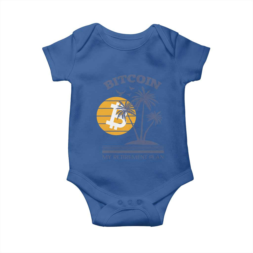 Funny Crypto Investing Baby Onesie Bitcoin My Retirement Plan
