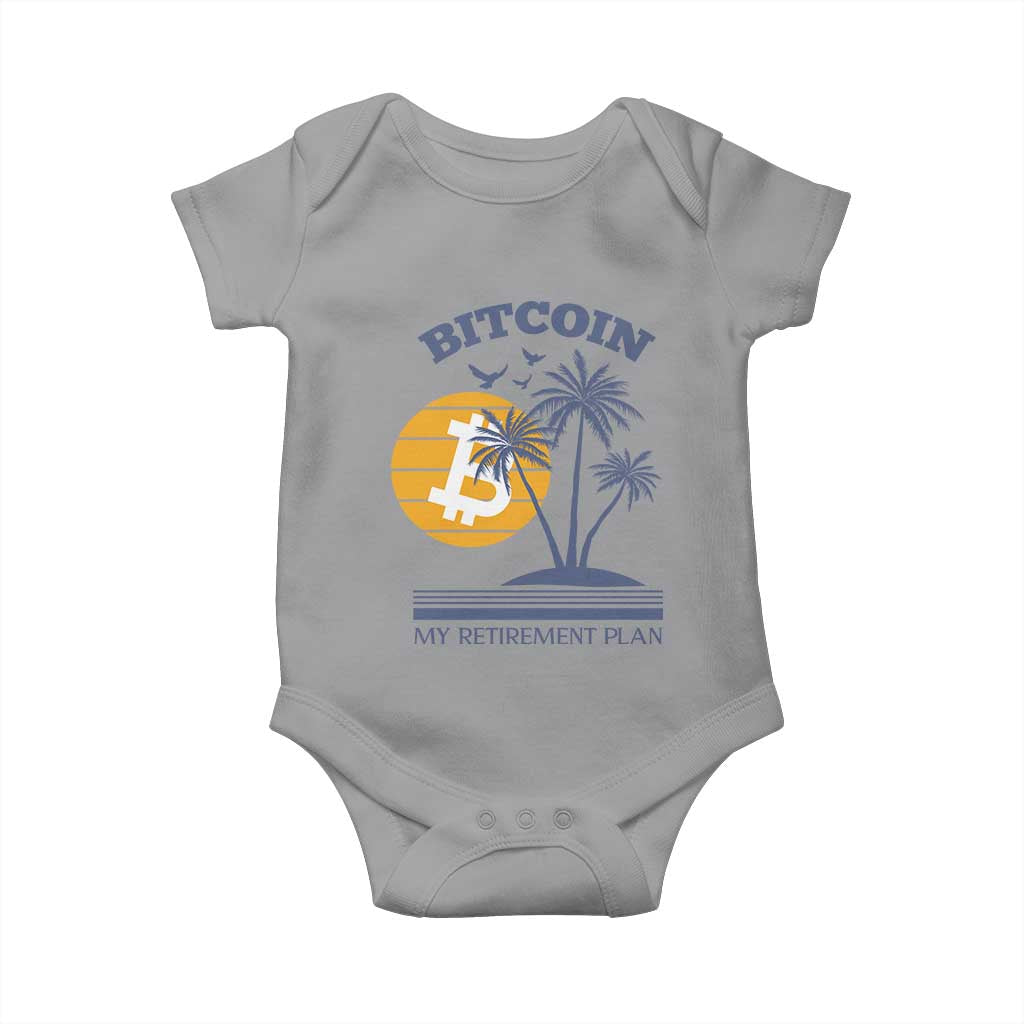 Funny Crypto Investing Baby Onesie Bitcoin My Retirement Plan