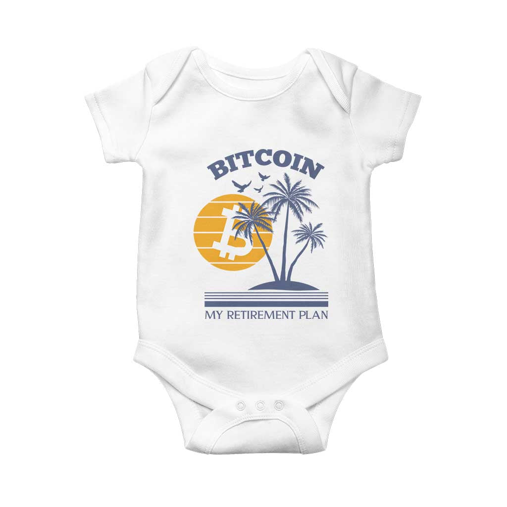 Funny Crypto Investing Baby Onesie Bitcoin My Retirement Plan