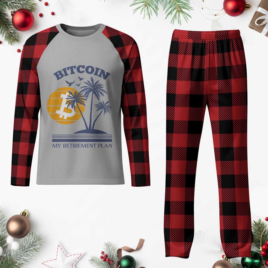 Funny Crypto Investing Plaid Pajama Set Bitcoin My Retirement Plan - Wonder Print Shop
