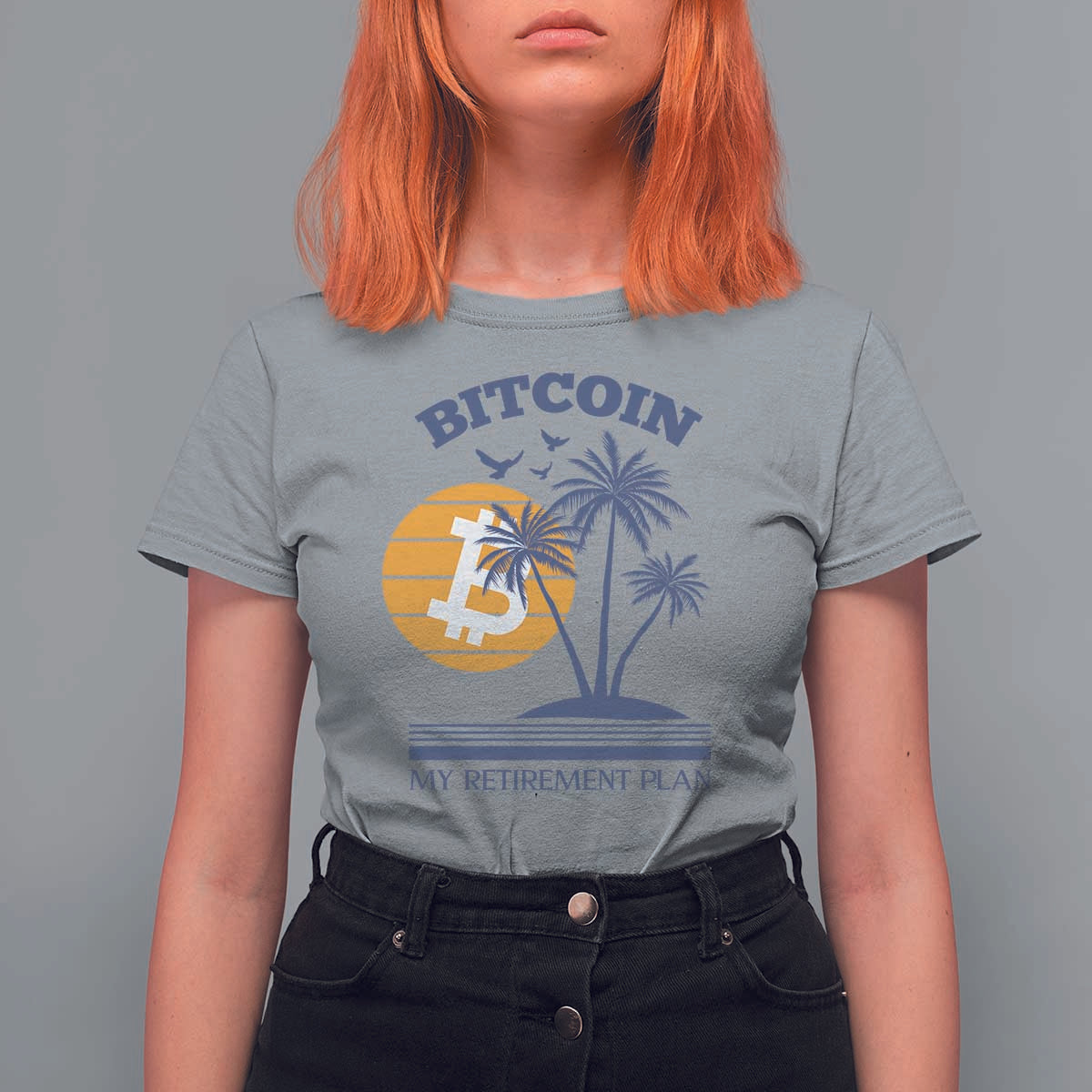 Funny Crypto Investing T Shirt For Women Bitcoin My Retirement Plan