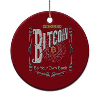 Funny Crypto Investing Ceramic Ornament Vintage Bitcoin HODL Be Your Own Bank Cryptocurrency - Wonder Print Shop