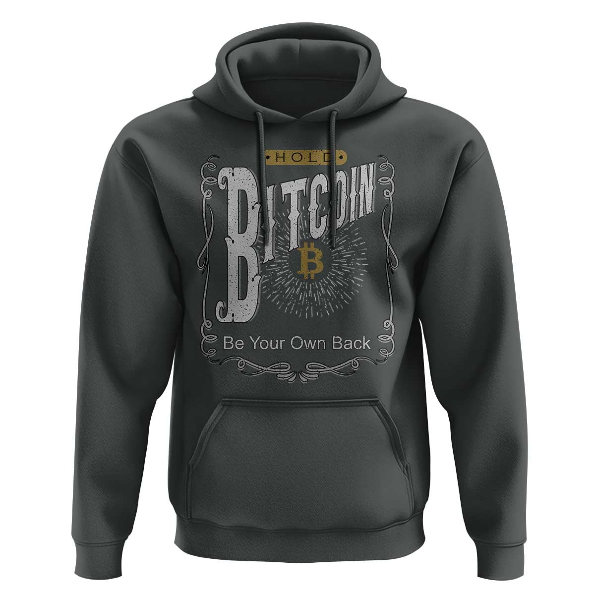 Funny Crypto Investing Hoodie Vintage Bitcoin HODL Be Your Own Bank Cryptocurrency