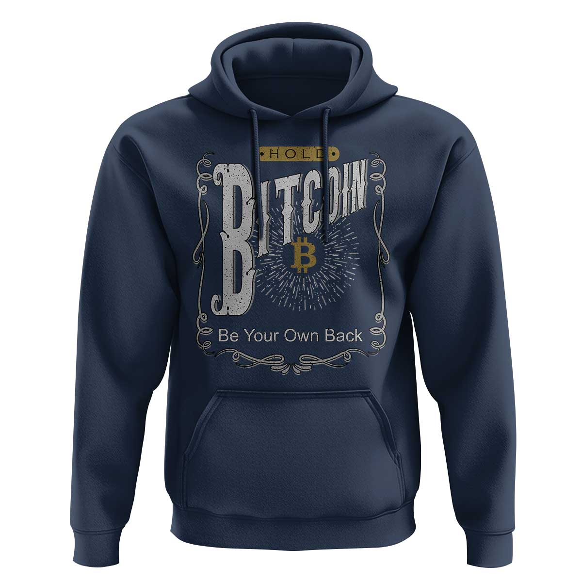 Funny Crypto Investing Hoodie Vintage Bitcoin HODL Be Your Own Bank Cryptocurrency