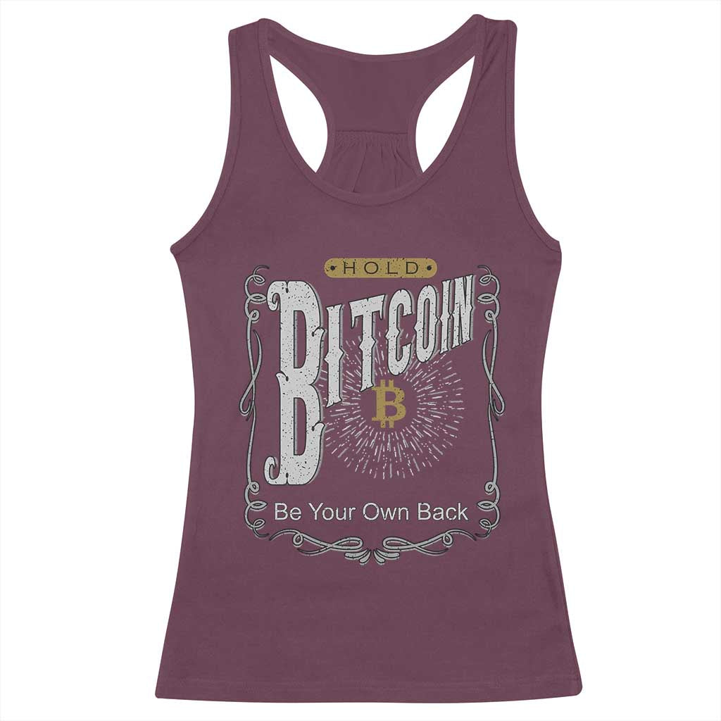 Funny Crypto Investing Racerback Tank Top Vintage Bitcoin HODL Be Your Own Bank Cryptocurrency