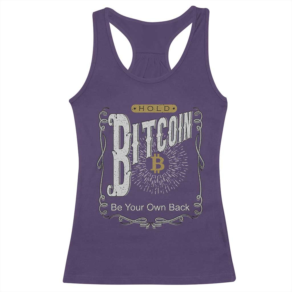 Funny Crypto Investing Racerback Tank Top Vintage Bitcoin HODL Be Your Own Bank Cryptocurrency