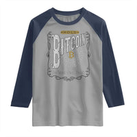 Funny Crypto Investing Raglan Shirt Vintage Bitcoin HODL Be Your Own Bank Cryptocurrency