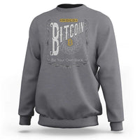 Funny Crypto Investing Sweatshirt Vintage Bitcoin HODL Be Your Own Bank Cryptocurrency
