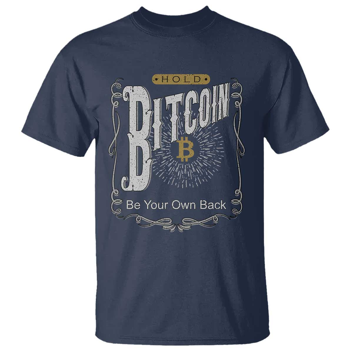 Funny Crypto Investing T Shirt Vintage Bitcoin HODL Be Your Own Bank Cryptocurrency