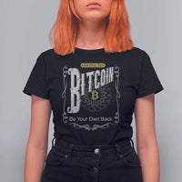 Funny Crypto Investing T Shirt For Women Vintage Bitcoin HODL Be Your Own Bank Cryptocurrency
