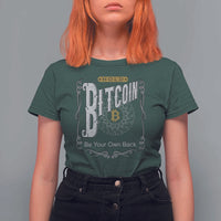Funny Crypto Investing T Shirt For Women Vintage Bitcoin HODL Be Your Own Bank Cryptocurrency