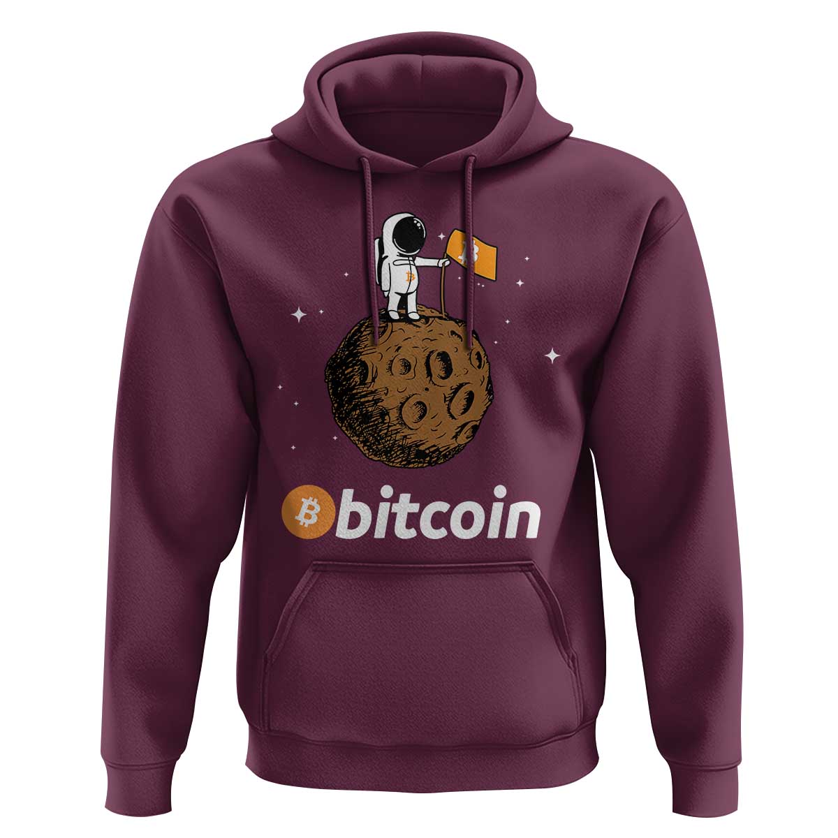 Funny Crypto Investing Hoodie Bitcoin BTC Crypto to the Moon Graphic Featuring Astronaut