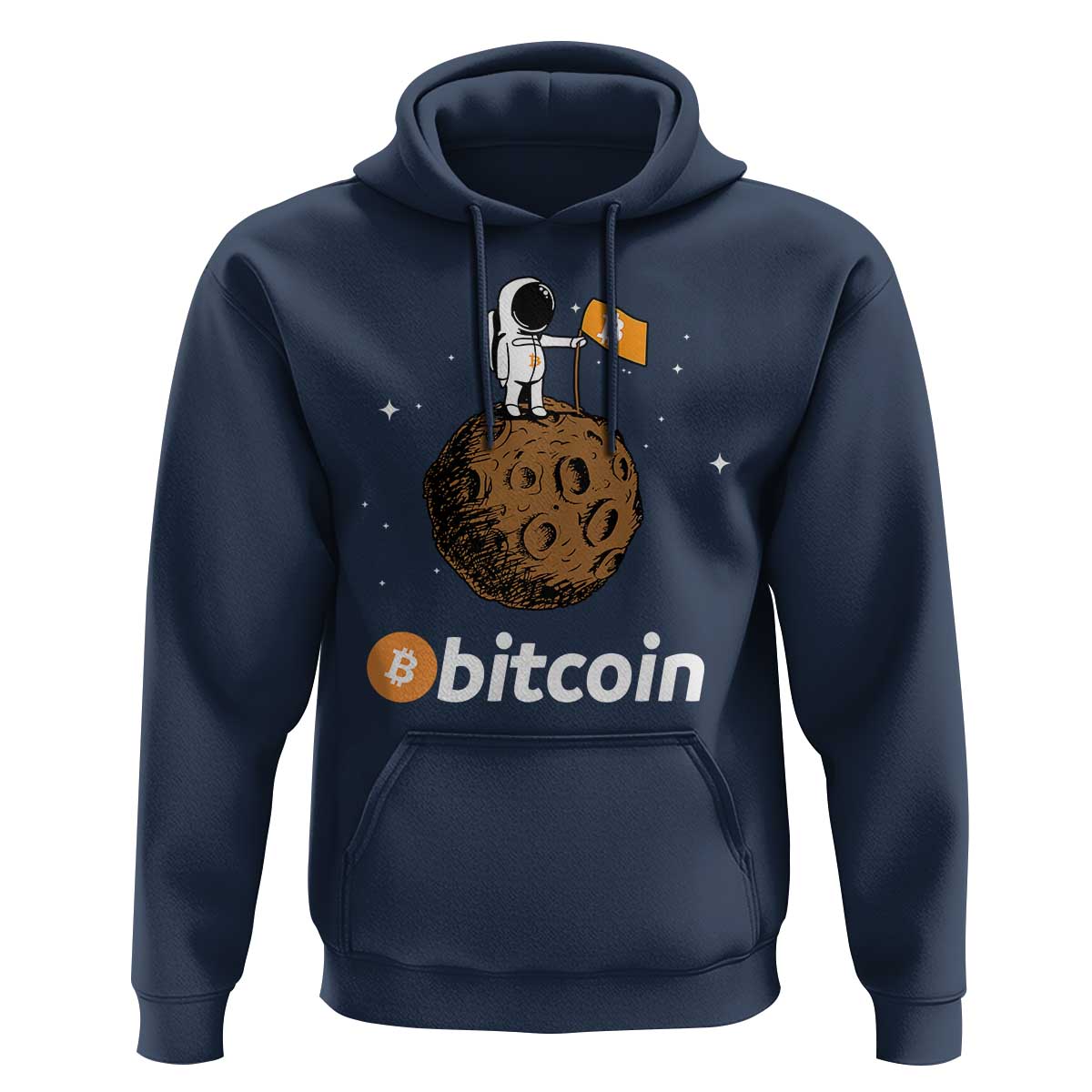 Funny Crypto Investing Hoodie Bitcoin BTC Crypto to the Moon Graphic Featuring Astronaut