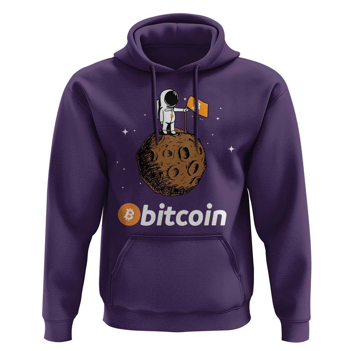 Funny Crypto Investing Hoodie Bitcoin BTC Crypto to the Moon Graphic Featuring Astronaut
