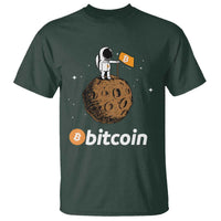 Funny Crypto Investing T Shirt Bitcoin BTC Crypto to the Moon Graphic Featuring Astronaut