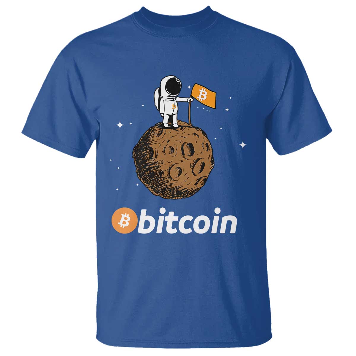 Funny Crypto Investing T Shirt Bitcoin BTC Crypto to the Moon Graphic Featuring Astronaut