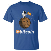 Funny Crypto Investing T Shirt Bitcoin BTC Crypto to the Moon Graphic Featuring Astronaut