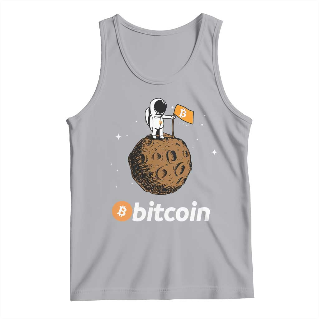 Funny Crypto Investing Tank Top Bitcoin BTC Crypto to the Moon Graphic Featuring Astronaut
