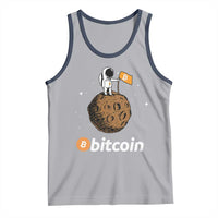 Funny Crypto Investing Tank Top Bitcoin BTC Crypto to the Moon Graphic Featuring Astronaut