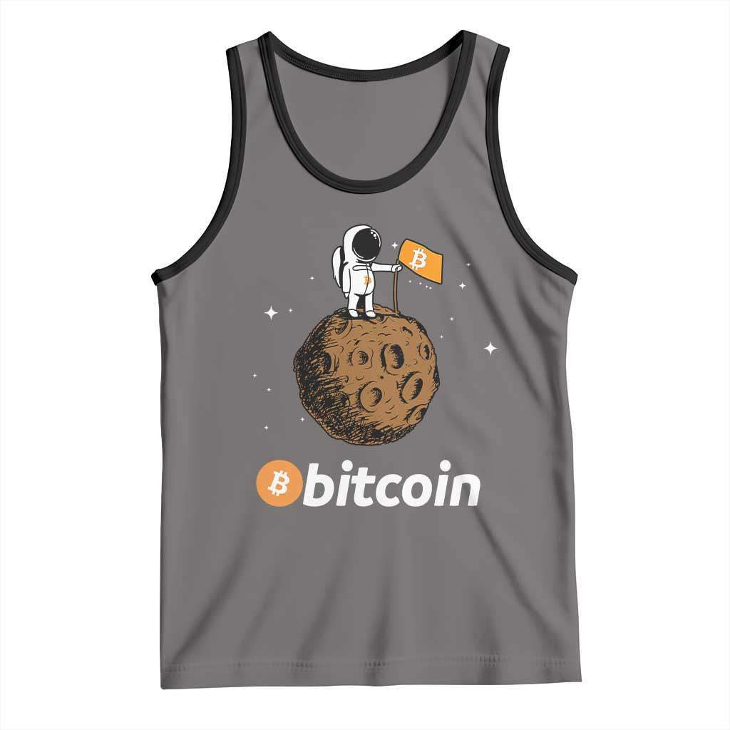 Funny Crypto Investing Tank Top Bitcoin BTC Crypto to the Moon Graphic Featuring Astronaut