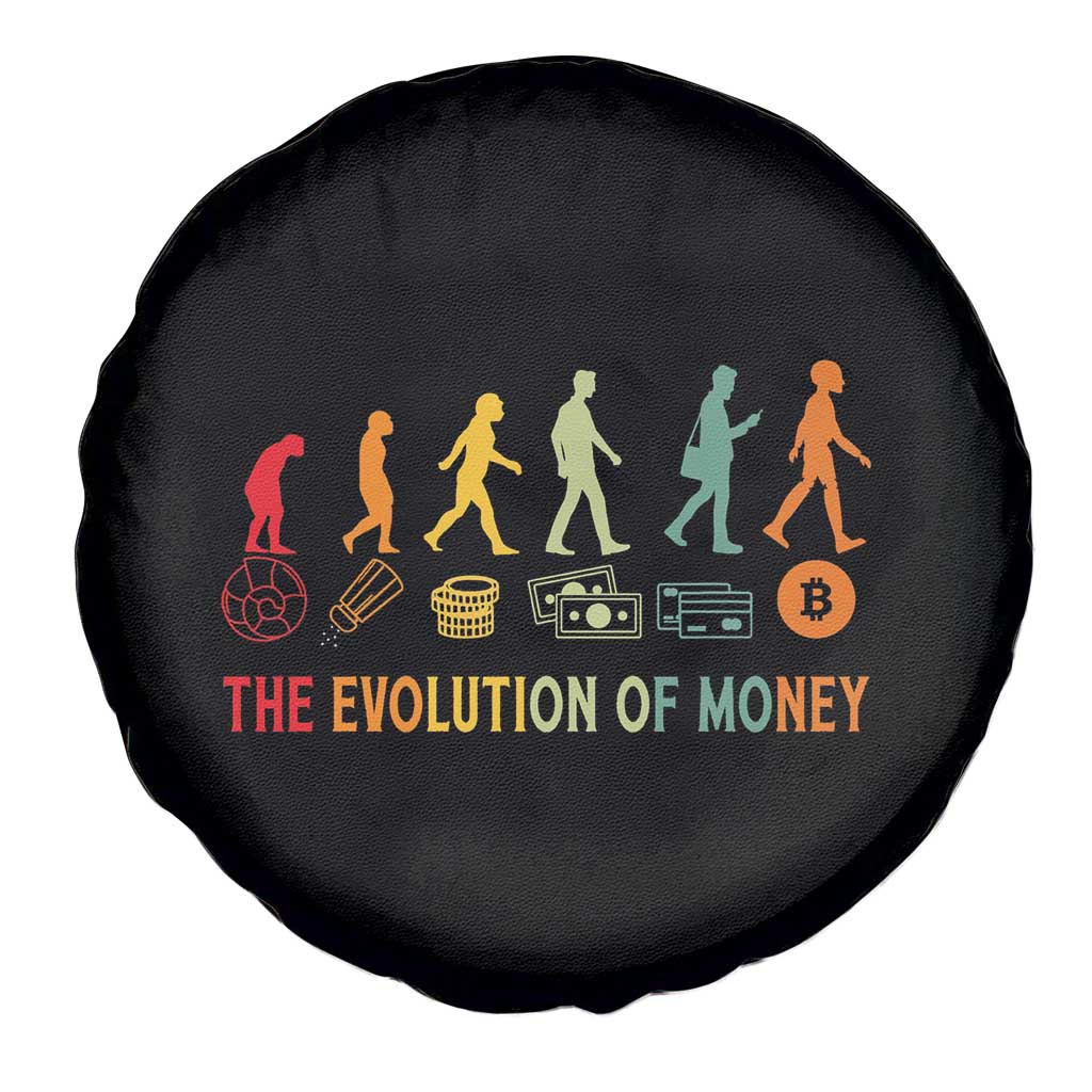 Funny Crypto Investing Spare Tire Cover The Evolution Of Money Bitcoin BTC Cryptocurrency