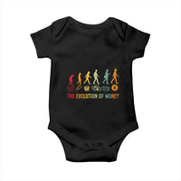 Funny Crypto Investing Baby Onesie The Evolution Of Money Bitcoin BTC Cryptocurrency