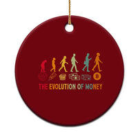 Funny Crypto Investing Ceramic Ornament The Evolution Of Money Bitcoin BTC Cryptocurrency - Wonder Print Shop