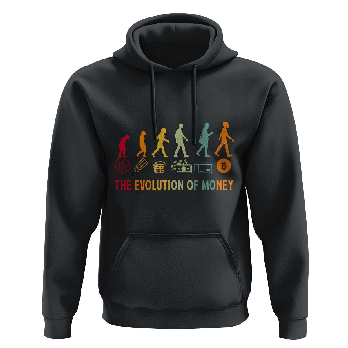 Funny Crypto Investing Hoodie The Evolution Of Money Bitcoin BTC Cryptocurrency