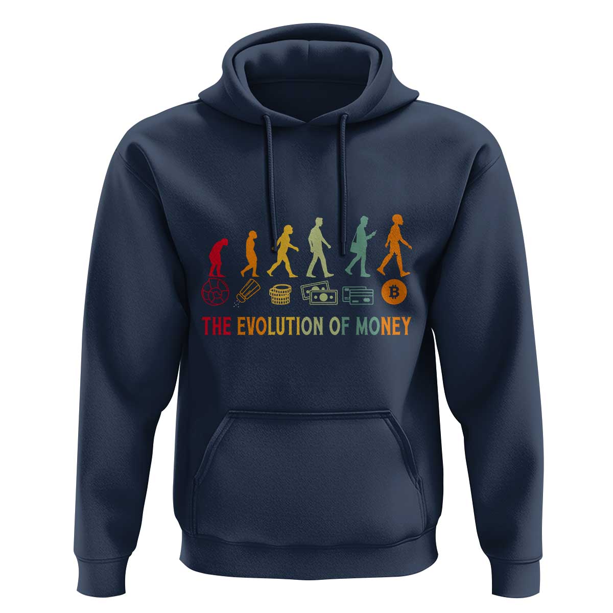 Funny Crypto Investing Hoodie The Evolution Of Money Bitcoin BTC Cryptocurrency
