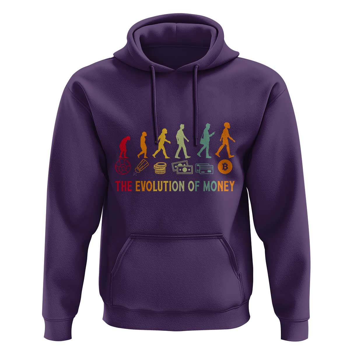 Funny Crypto Investing Hoodie The Evolution Of Money Bitcoin BTC Cryptocurrency