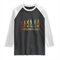 Funny Crypto Investing Raglan Shirt The Evolution Of Money Bitcoin BTC Cryptocurrency