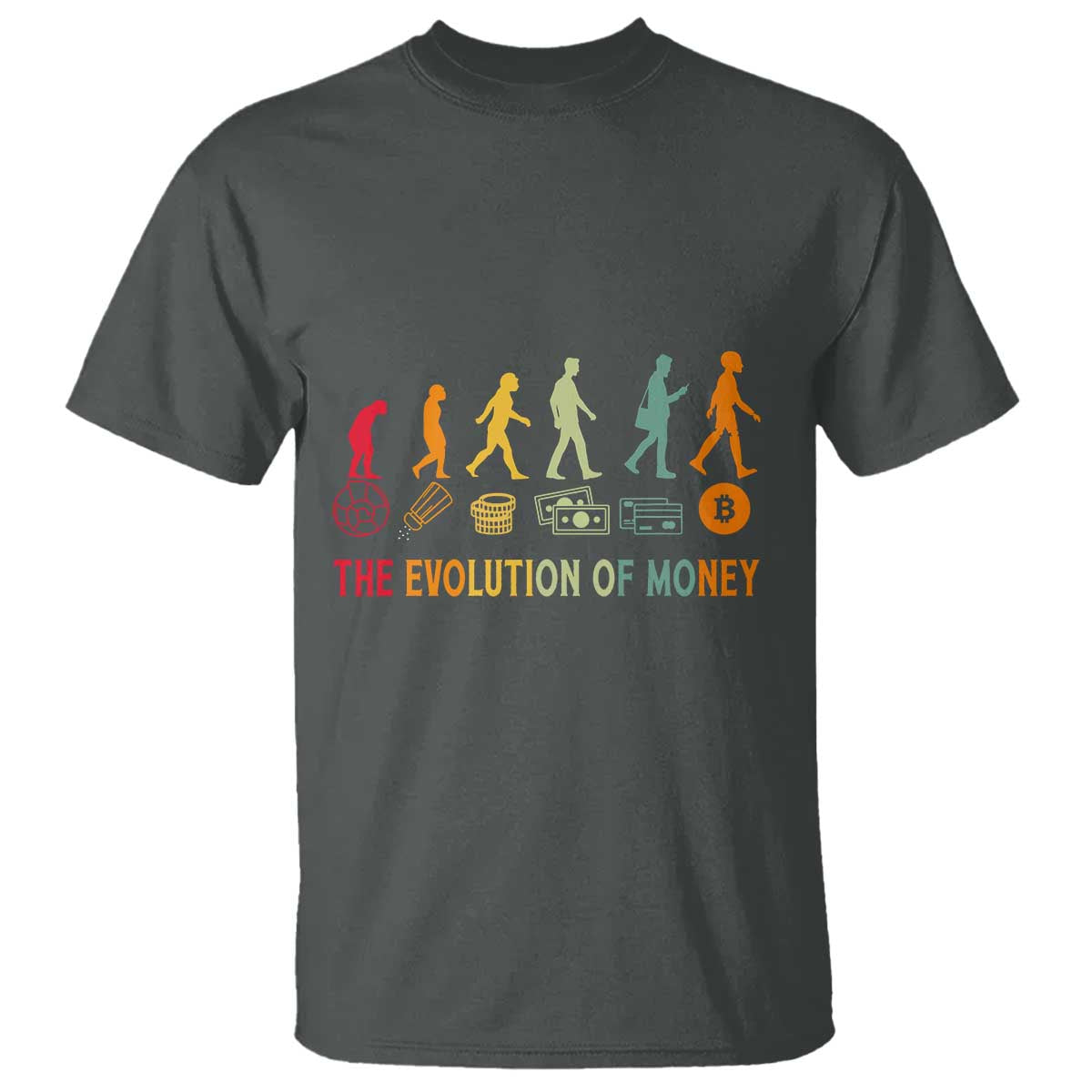 Funny Crypto Investing T Shirt The Evolution Of Money Bitcoin BTC Cryptocurrency