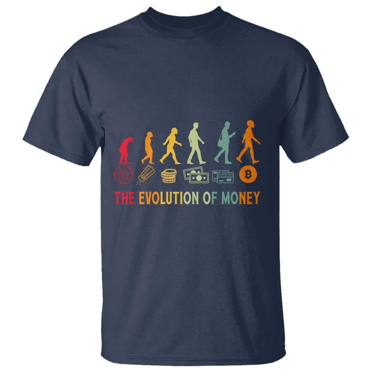 Funny Crypto Investing T Shirt The Evolution Of Money Bitcoin BTC Cryptocurrency