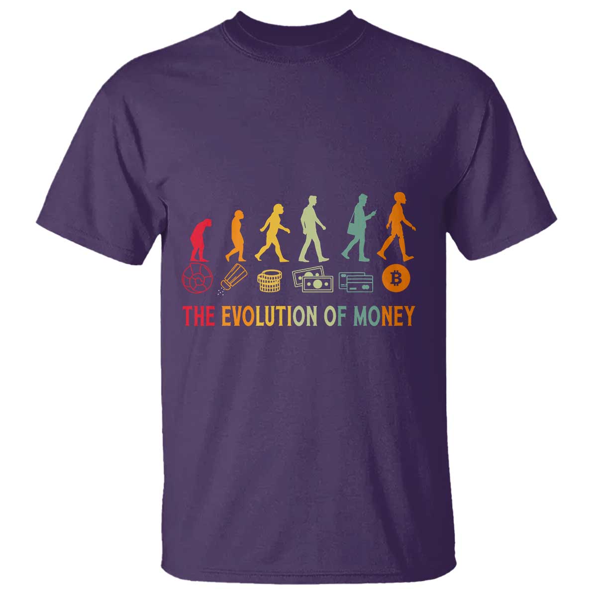 Funny Crypto Investing T Shirt The Evolution Of Money Bitcoin BTC Cryptocurrency