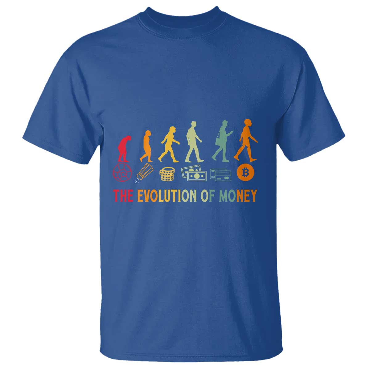 Funny Crypto Investing T Shirt The Evolution Of Money Bitcoin BTC Cryptocurrency