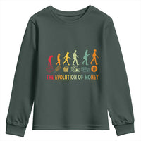 Funny Crypto Investing Youth Sweatshirt The Evolution Of Money Bitcoin BTC Cryptocurrency