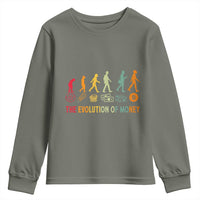 Funny Crypto Investing Youth Sweatshirt The Evolution Of Money Bitcoin BTC Cryptocurrency