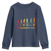 Funny Crypto Investing Youth Sweatshirt The Evolution Of Money Bitcoin BTC Cryptocurrency