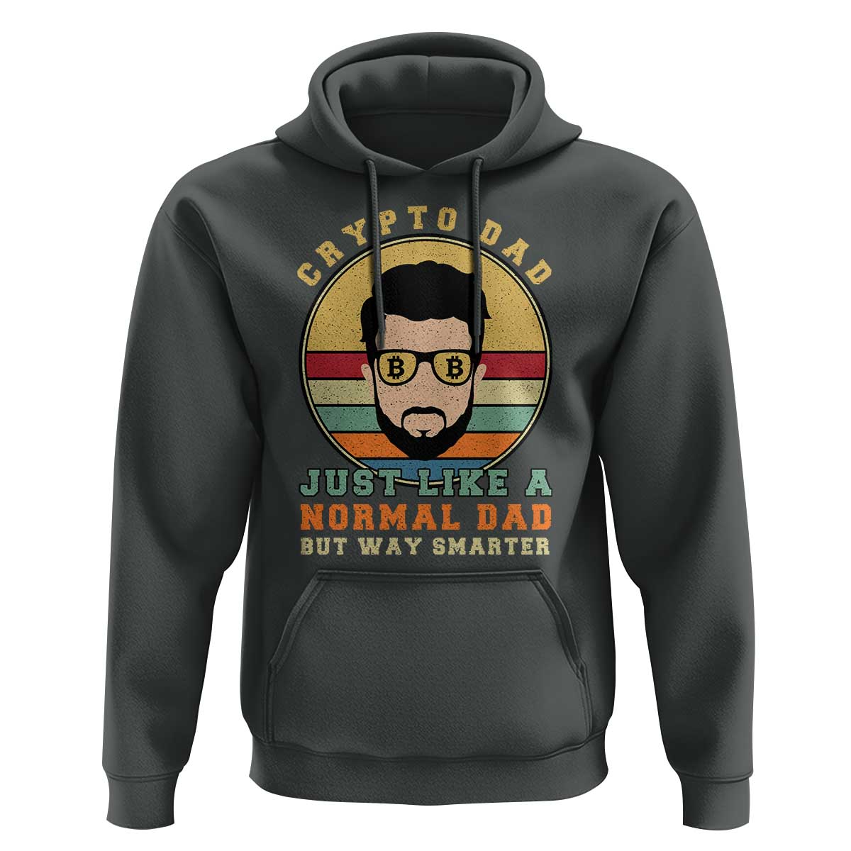 Funny Crypto Dad Hoodie Just Like A Normal Dad But Way Cooler Cryptocurrency Retro