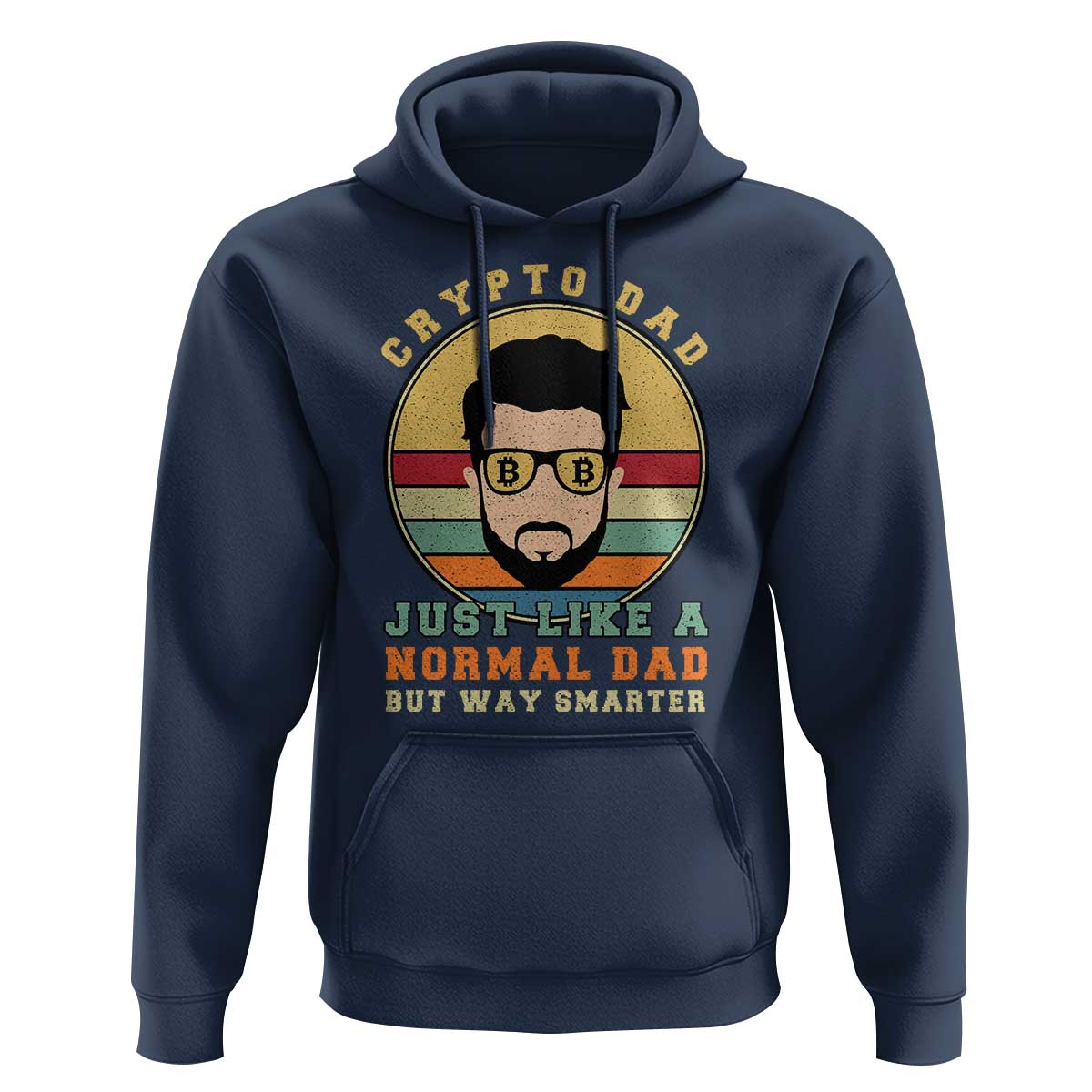 Funny Crypto Dad Hoodie Just Like A Normal Dad But Way Cooler Cryptocurrency Retro